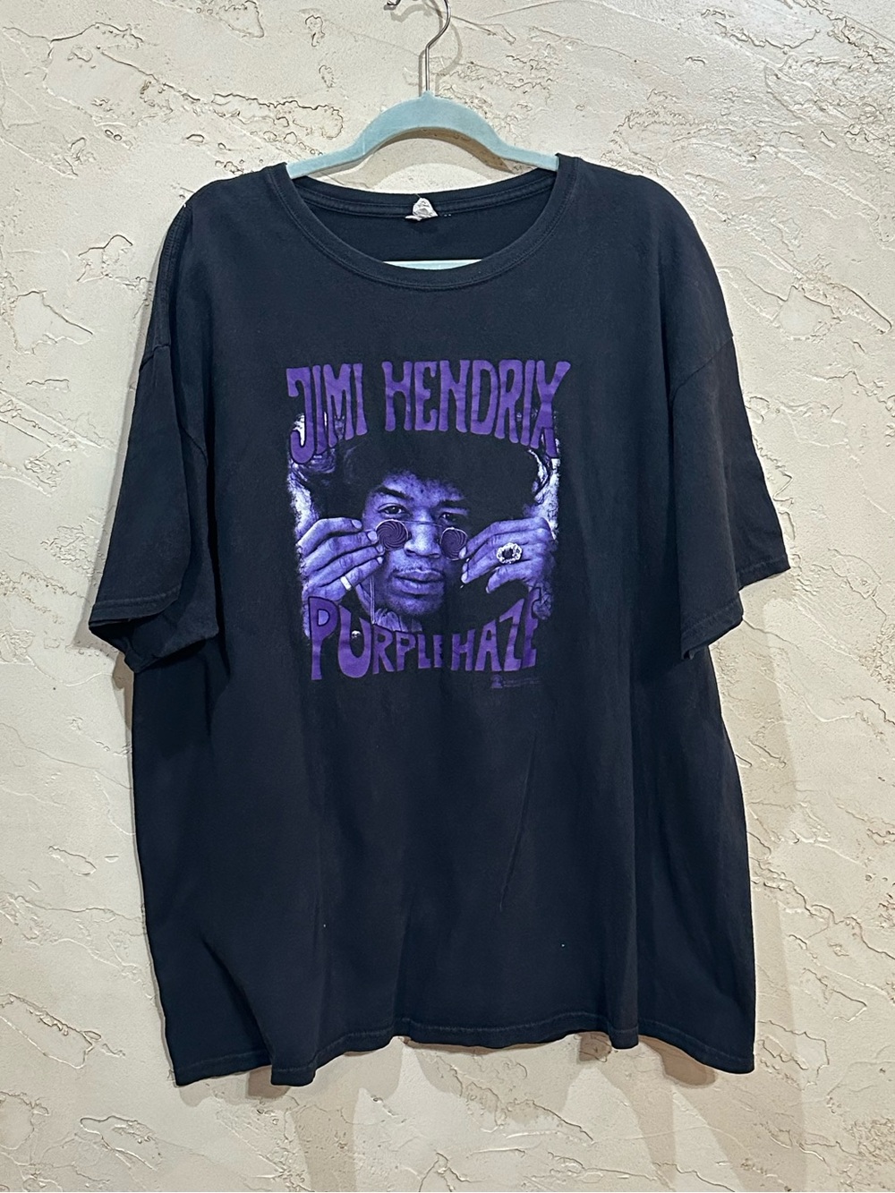 Vintage Jimi Hendrix "Purple Haze" Graphic Tee - Black & Purple Size 2X